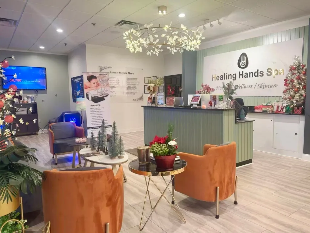 Healing Hands Spa reception and lobby